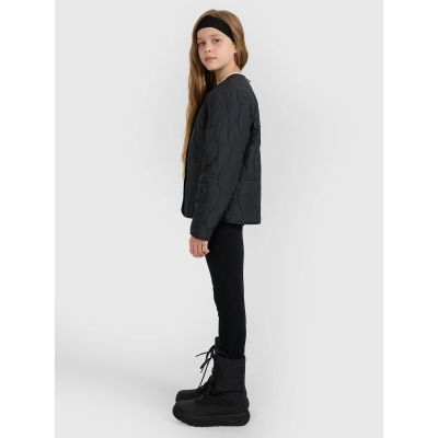 5. Girls' down jacket with synthetic filling 4F 4FJRAW25TDJAF0767-20S