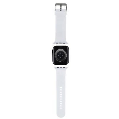 2. Karl Lagerfeld 3D Rubber Karl Head strap for Apple Watch 42/44/45/49mm - white