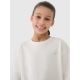 3. Girls' oversize plain T-shirt 4F 4FJWSS25TTSHF1851-12S