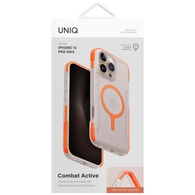 5. Uniq Combat Active Magclick Charging Case for iPhone 16 Pro Max - Orange