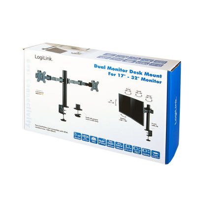 8. LogiLink BP0106 Monitor Holder/Stand 81.3 cm (32") Desk Black