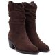 4. Women's ankle boots, ruffled cowboy boots, brown, Vinceza HX27-16536