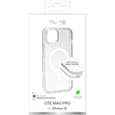 2. Puro Lite Mag Pro MagSafe Silicone Case for iPhone 15 - Transparent