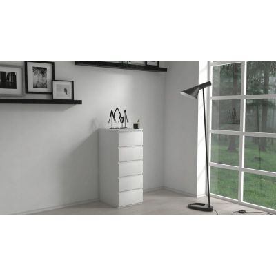3. W5 CHEST OF 5 DRAWERS MATT WHITE