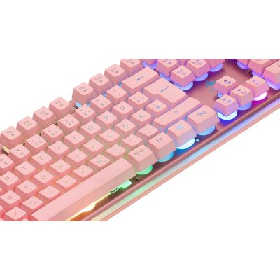 11. Deltaco Gaming GAM-021-RGB-P-DE USB Keyboard QWERTZ German Pink