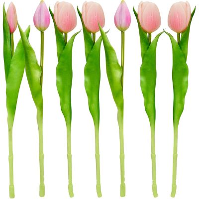 18. BOUQUET OF 7 PINK TULIPS 31 CM LIFE-LIKE SPRING DECORATION