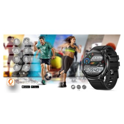 16. Gravity GT21-4 Smartwatch + Black Silicone Strap