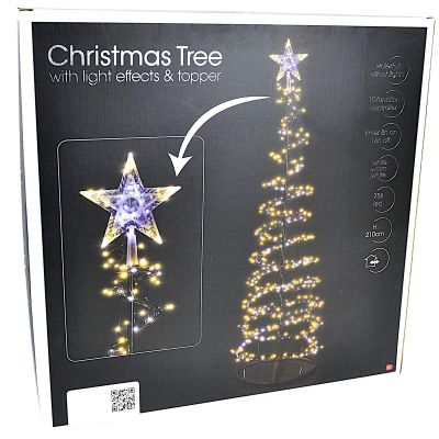 5. DECORATIVE CHRISTMAS TREE 756LED WATERFALL 210CM BLACK
