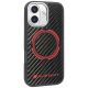 2. Audi RSQ Carbon Fiber Sport Red Circle MagSafe Case for iPhone 17 - Black