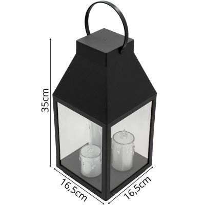 17. DECORATIVE LANTERN WITH 3 CANDLES