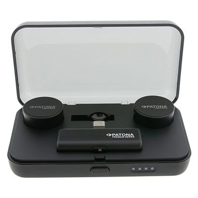 5. PATONA Premium Professional Lavalier Microphone Set PTS-I91S with Charging Case