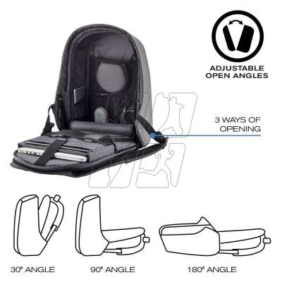 15. XD DESIGN ANTI-THEFT BACKPACK BOBBY HERO SMALL GREY P/N: P705.702