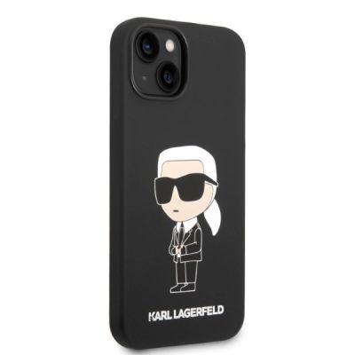 4. Karl Lagerfeld KLHMP14MSNIKBCK iPhone 14 Plus 6.7" hardcase black/black Silicone Ikonik Magsafe