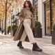 8. Women’s Leather Ankle Boots, Crocodile Effect, Chocolate Brown Filippo DBT820