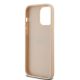 7. DKNY Leather Mono Stripe & Metal Logo case for iPhone 14 Pro Max - pink
