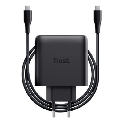 3. TRUST charger black MAXO GaN 65W 2x USB-C