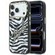 Karl Lagerfeld IML Signature Zebra Glitter MagSafe Case for iPhone 17 Pro Max / 18 Pro Max - Gold