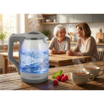 12. Esperanza YUKON EKK025W electric kettle (1500W 1.7l; white)