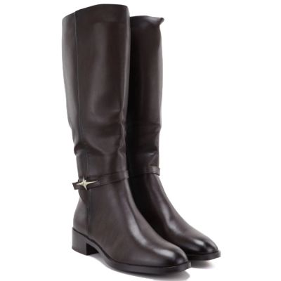 4. Chocolate Brown Women’s Officer Boots Potocki SZ12862