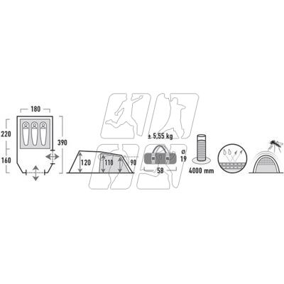 9. Tent High Peak Atmos 3 11535