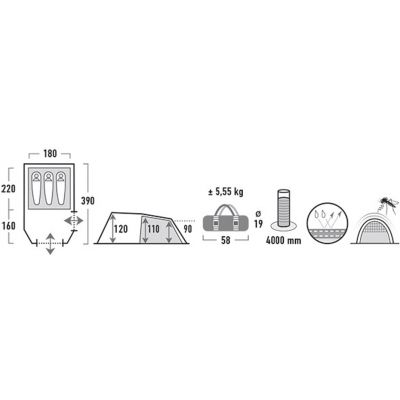 9. High Peak Atmos 3 tent 11535