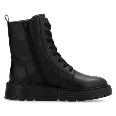 2. Women’s black lined leather ankle boots Rieker 70401-00
