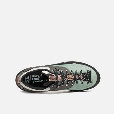 6. Garmont Dragontail Mnt Evo GTX Women's Approach Shoes - Thunderstorm Grey/Ice Green