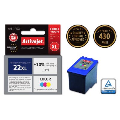 2. Activejet AH-22RX Ink (replaces HP 22XL C9352A; Premium; 18 ml; color)