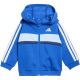 9. adidas Essentials Tiberio 3 Stripes Fleece Tracksuit for Kids Blue KC6004
