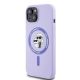 2. Karl Lagerfeld Silicone Karl&Choupette Heads Ring MagSafe iPhone 15 Case - Purple