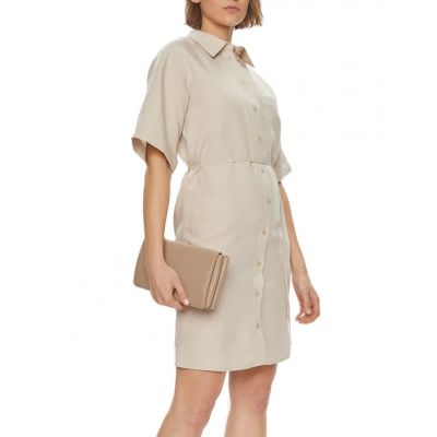 2. CALVIN KLEIN LINEN BLEND SHIRT DRESS