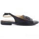 2. Women's black leather sandals S.Barski KV61-6076