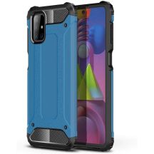 Hybrid Armor Case Tough Rugged Cover for Samsung Galaxy M51 blue