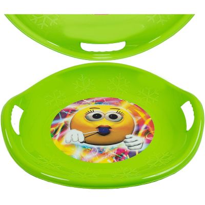 UFO Snow Sledding Disc, Green, Contoured, R.M