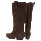 9. Women's leather cowboy boots chocolate Big Star UU274521