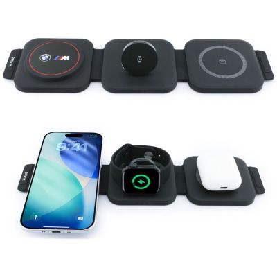 2. BMW M Qi2 15W Print Logo 3-in-1 Wireless Charger - Red
