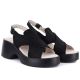 3. Women's leather sandals on a black platform S.Barski 7005