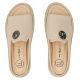 5. Women's beige leather wedge sandals Filippo DK7758