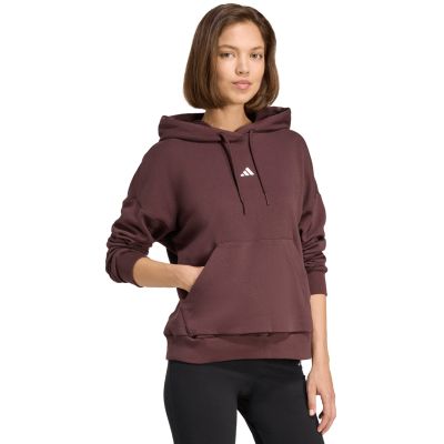 4. adidas Essentials Small Logo Feel Cozy Women's Sweatshirt Brown JV7314