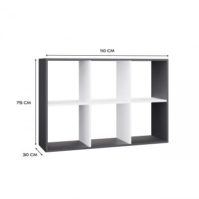 5. MALAX SHELVING 2X3 ANTHRACITE/WHITE