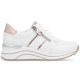 4. Women's leather wedge sneakers white Remonte Rieker D0T04-80