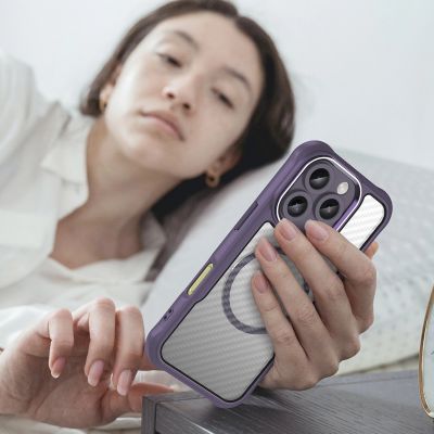 7. Leading Series MagSafe Silicone Case for iPhone 16 Pro Max - Purple