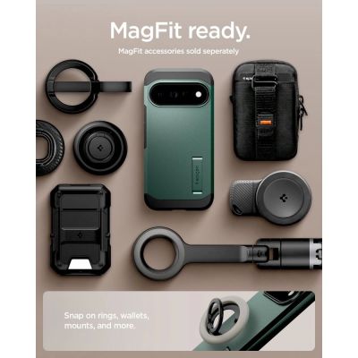 13. Spigen Tough Armor Mag MagSafe Case for Google Pixel 11 Pro - Dark Green