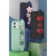 3. Kingxbar Sweet Series case decorated with original Swarovski crystals iPhone 12 mini green