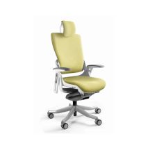 Wau 2 BL410 office chair mustard/white fabric