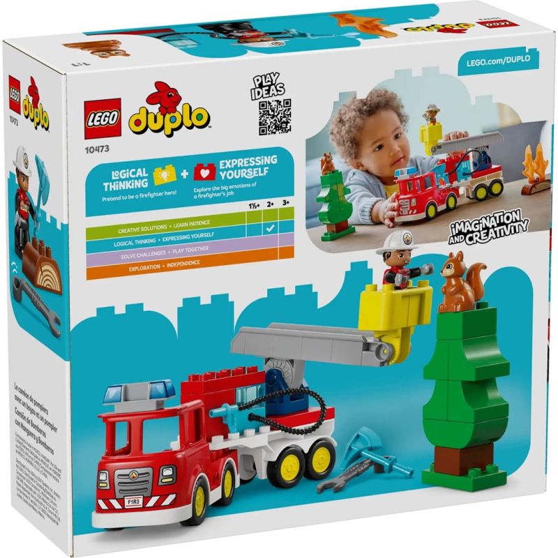 2. LEGO DUPLO TOWN 10473 Fire Truck with Hose and Fireman