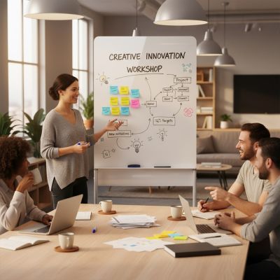 8. ERGO OFFICE MOBILE DRY-ERASE BOARD, VERTICAL ORIENTATION, WHITE, SINGLE-SIDED, WITH SHELF, BOARD DIMENSIONS 1190X790MM ER-3
