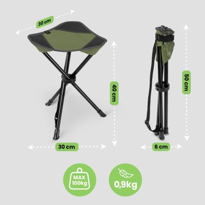 10. Spokey FISHER Fishing Tripod Stool