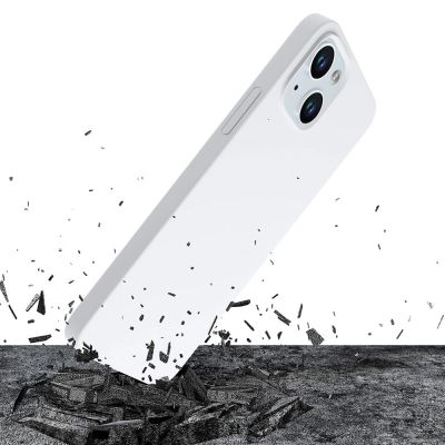 3. 3mk Hardy Silicone MagCase for iPhone 15 - white and silver