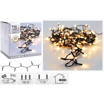 6. CHRISTMAS TREE LIGHTS 720 LED WARM WHITE LIGHT CHAIN